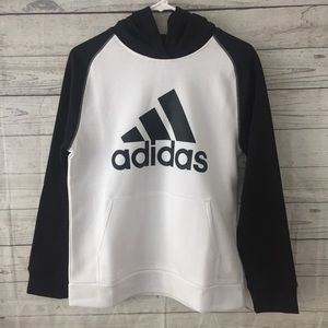 Adidas big boy pullover sweat shirt hoodie L